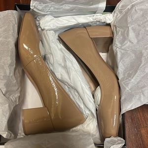 Brand new! Taupe block heels 2” size 11M. Naturalized Rebecca 27Edit
